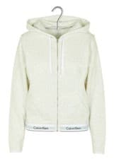 Image of Calvin Klein Women's CK Modern Cotton Zip Hoody, Snow Heather, Large, RRP £65