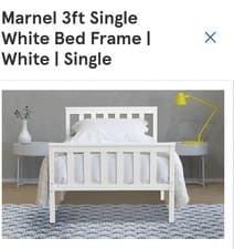 Image of Flintshire Marnel 3FT Single Wooden Bed Frame - White (Brand New)