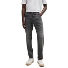 Image of Hugo BOSS Mens Denim Jeans Regular Straight Fit Stretched Cotton Tapered Leg W36