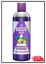 Image of Aussie SOS Blonde and Hydrate Purple Shampoo 300Ml for Bleached, Highlighted and