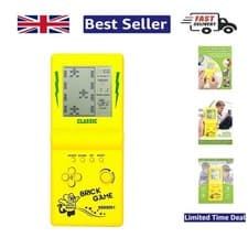 Image of Handheld Retro Arcade Game Console - 23 Educational Games in Bright Yellow