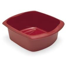 Image of Addis 9.5L Washing Up Bowl Medium Kitchen Sink Dishes Basin, Rectangular Red