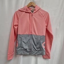 Image of Adidas Hoodie Womens Size (XS) Pink Sweater Full Zip Long Sleeve spell Out NWT