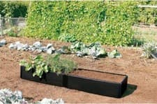 Image of Raised Mini Grow Bed 97.5 cm Long Plastic Extension Kit Large Black Garland