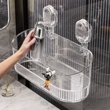 Image of No-Drilling Bathroom Organizer Storage Heavy Duty Shelf Basket for Bath Shampoo