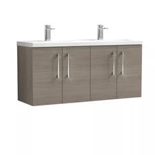Image of Balterley Level 1200mm Wall Hung 4-Door Vanity Unit with Basin and Handles