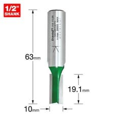 Image of Trend CRAFTPRO Two Flute Straight Router Cutter 10mm 19.1mm 1/2"
