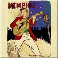 Image of Elvis Presley Fridge Magnet Memphis