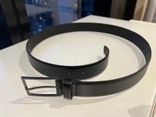 Image of Hugo Boss Black Leather Belt – Size 95 / 36 – Handmade in Italy – NEW
