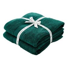 Image of Catherine Lansfield Anti-Bacterial 100% Cotton Bath Sheet, 2 Pack
