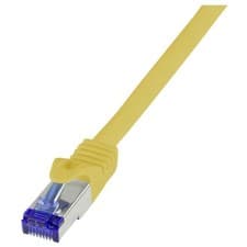 Image of LogiLink C6A107S Network Cable RJ45 CAT 6A S/FTP Yellow 15m