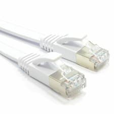 Image of FLAT CAT6A Shielded Ethernet PC Router Cable RJ45 Lot 1m/2m/5m/10m/15m/20m/30m