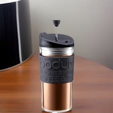 Image of Bodum French Press Travel Mug Black 350ml/12oz Insulated Coffee Maker Plastic