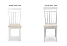 Image of Julian Bowen Coast Soild Wood White and Pebble Dining Chair