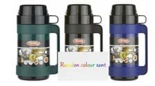 Image of 1 x Thermos Originals Mondial Flask With Handle And Cup Lid 0.5Ltr Vacuum Flask