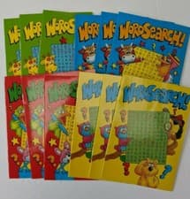 Image of Wordsearch 12 x Mini Word Search Book Loot Bags Party Bag Fillers