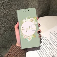 Image of Personalised Magnetic Wallet Case For Motorola G06 G86 E14 G15 E15 Floral Cover