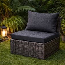Image of Water Resistant Rattan Patio Furniture Sofa Replacement Cushion Seat & Back Pad