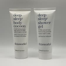 Image of THIS WORKS Deep Sleep Shower Gel & Body Cocoon 2 X 100ml SEALED Deluxe Travel