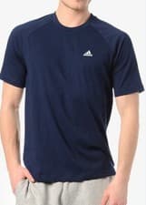 Image of ADIDAS ESSENTIAL CREW TSHIRT MENS XS NAVY BLUE NEW WITH TAGS