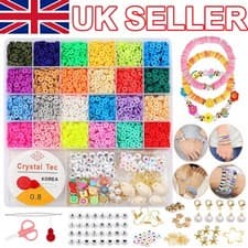 Image of Bracelet Craft Make Own Beads Jewellery Making Set Box Kit For Kids DIY Gifts UK