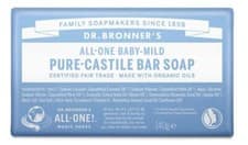 Image of Dr Bronner Organic Baby Mild Soap Bar - 140g (Pack of 6)