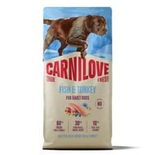 Image of Carnilove True Fresh Fish Turkey GrainFree Adult Dry Dog Food High Protein 1.5kg