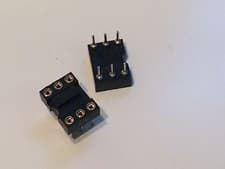 Image of 6 WAY DIL TURNED PIN IC SOCKETS (x3) bsa0g