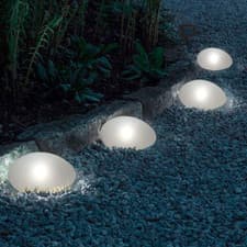 Image of Solar Powered 4 LED Pebbles Lights Decorative Landscape Pathway Light for Garden
