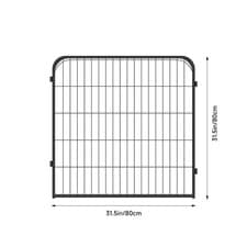Image of 8 Panel Dog Pen w/ Gate , High 50-90cm Indoor/Outdoor Pet Exercise Playpen Fence