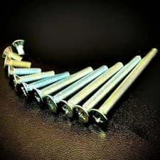 Image of M3 Machine Screws Pozi Countersunk Zinc Cr3 BZP DIN965