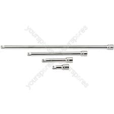 Image of Draper Expert Wobble Extension Bar Set, 1/2" Sq. Dr., Micro Satin Chrome (4 Piec