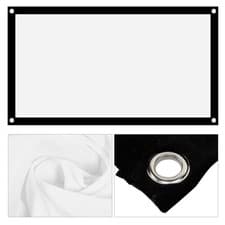 Image of 40 Inch 16:9 Projector Screen White Thicken Non-Crease Projection Screen