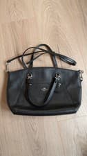 Image of Coach Black Leather Handbag Crossbody Satchel