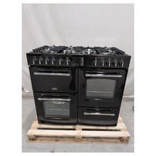 Image of Belling Farmhouse 100cm Dual Fuel Range Cooker 7 Burners Black 100DF Grade C