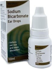 Image of Sodium Bicarbonate Ear Drops 10ml - Softens Hard Ear Wax - Brand May Vary