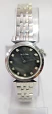 Image of 96P221 BULOVA BLACK DIAL SAPPHIER CRYSTAL WATCH FOR WOMEN'S MB5-189