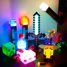 Image of Minecraft Bedroom Atmosphere Light Night Light Gift Ornaments in Various Colors