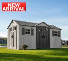 Image of Lifetime 15ft x 8ft (4.5 x 2.5m) Dual Entry Outdoor Storage Shed
