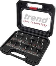 Image of 12 Piece Router Cutter Starter Set, 1/4 Inch Shank, Tungsten Carbide Tipped, Sto