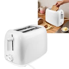Image of White Toaster - 2 Slice - Variable Browning - Defrost - Reheat - Extra Wide Slot