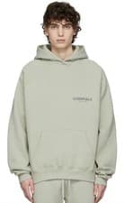 Image of Fear of God Essentials Logo Pullover Hoodie in Concrete Men's Size XX-Large 2XL