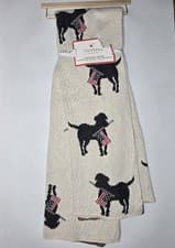Image of Storehouse Americana Throw Blanket Dog USA Flag Patriotic 50x70 Knit Cotton