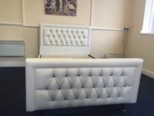 Image of Diamante Pink Bed Diamond Crystal Modern Leather Beds Single Double King Size