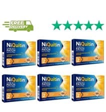 Image of 6x - NiQuitin Clear Patch 14mg - 7 Patches - Step 2 | 100% ORIGINAL ⭐⭐⭐⭐⭐