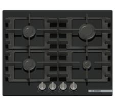 Image of Bosch Series 4 60cm 4 Burner Gas on Glass Gas Hob - Black PNP6B6K40