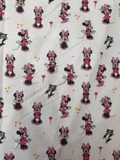 Image of Minnie Mouse fabric UK End of Roll 55" x 14" approx 100% cotton material Disney