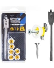 Image of Yellow Curtain Kit Pack of 6 Heavy Duty Plasterboard Fixings for Drywall & Stud