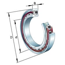 Image of FAG Single Spindle Super Precision Bearing B7003ETP4SUL 17x35x10mm