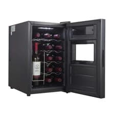 Image of Cookology Thermoelectric Wine Cooler 15 Bottle Fridge Low Noise - Black CWTE15BK